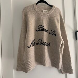 NWT / Abercrombie & Fitch Madeline Embroidered Sweater - “Please Do Not Disturb”